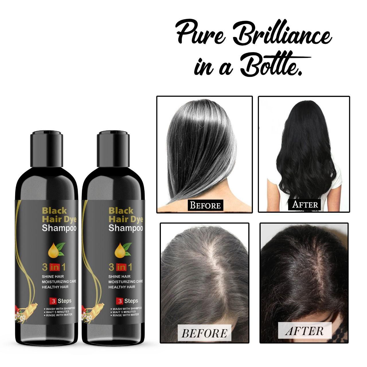 BLOSDREAM Black Hair Shampoo 3 in 1-100ml (Pack of 2)