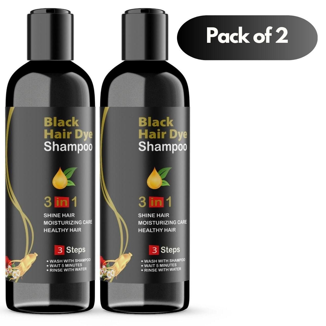 BLOSDREAM Black Hair Shampoo 3 in 1-100ml (Pack of 2)